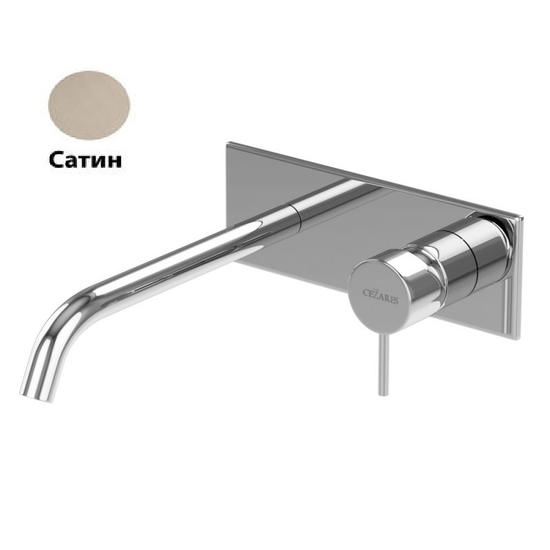Встраиваемый смеситель для раковины Cezares LEAF-BLI1-L-ST (сатин)