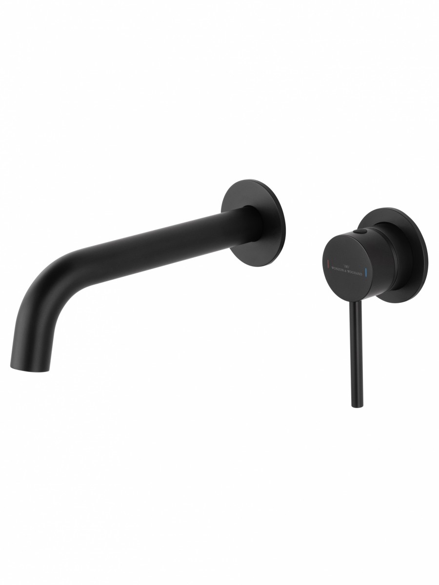 Встраиваемый смеситель для раковины Wonzon & Woghand Stick WW-88869017-MB (чёрный матовый)