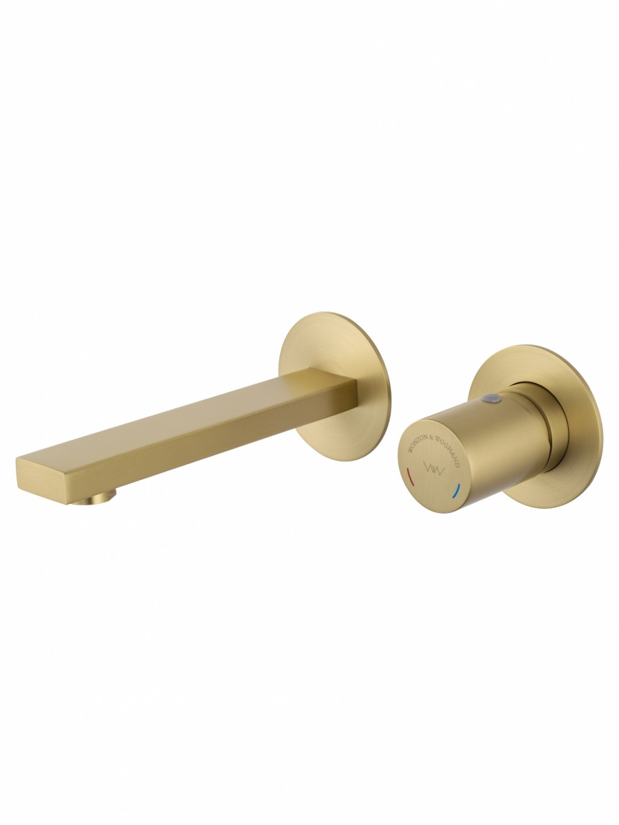 Встраиваемый смеситель для раковины Wonzon & Woghand WW-105-BG (брашированное золото)