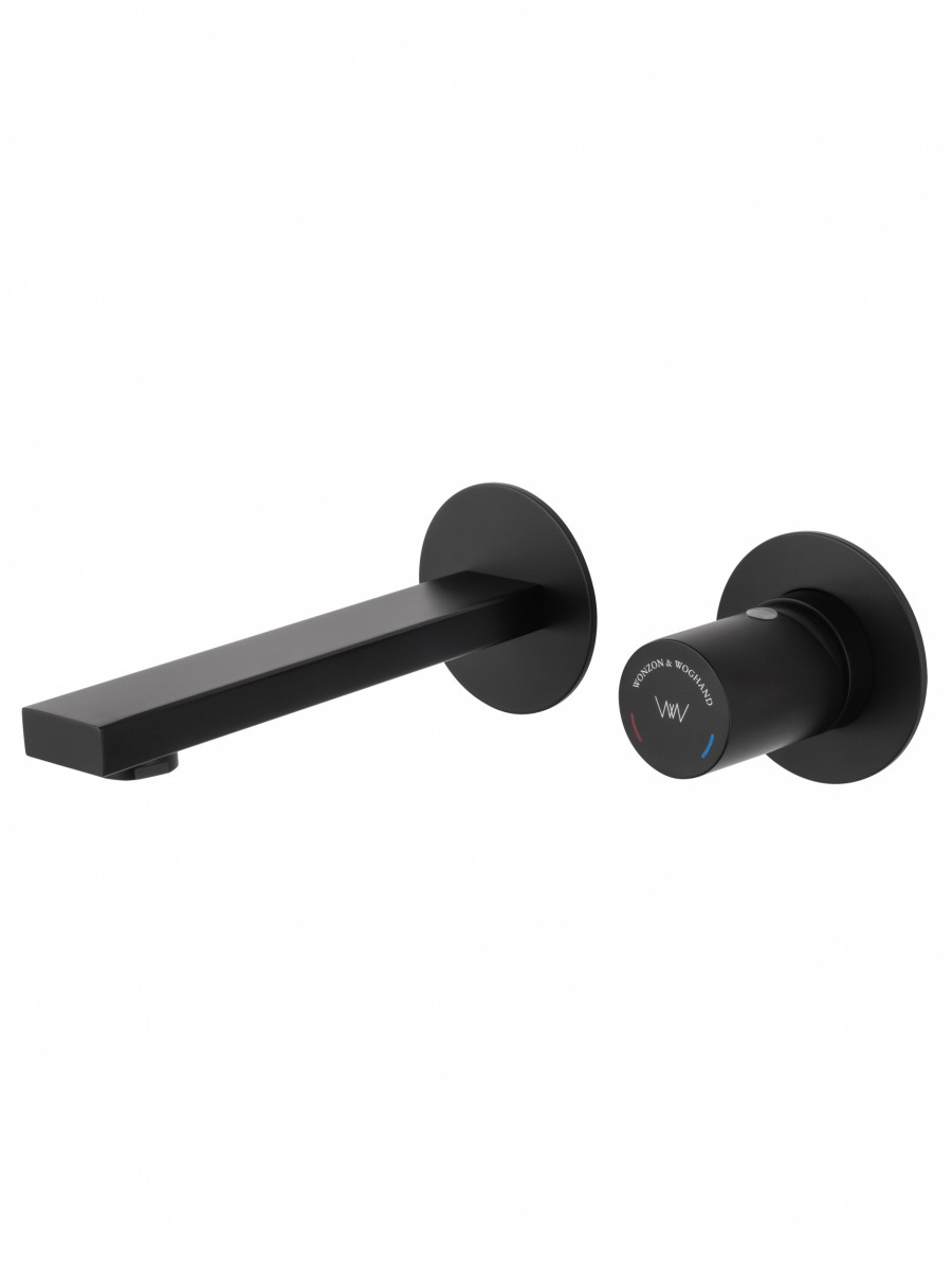 Встраиваемый смеситель для раковины Wonzon & Woghand WW-105-MB (чёрный матовый)