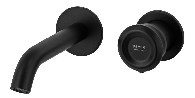 Встраиваемый смеситель для раковины Remer Element ET15PNO (черный матовый)