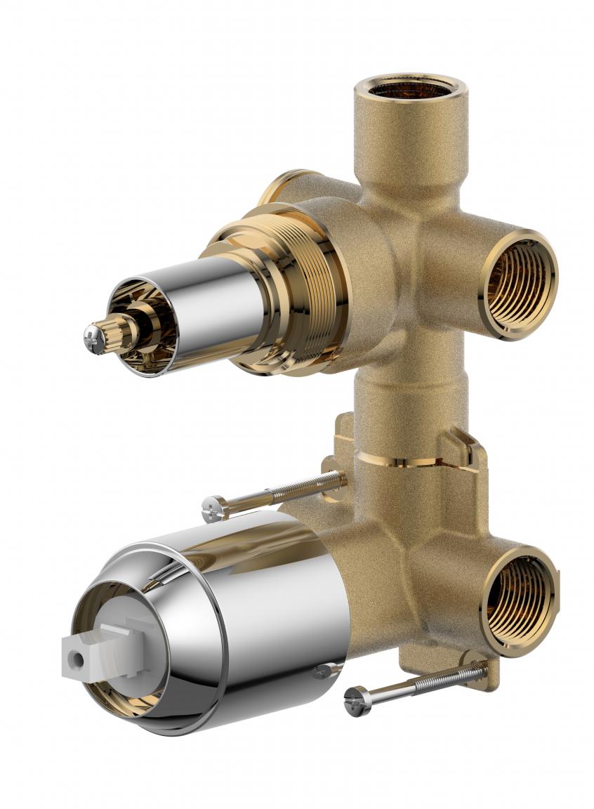 Скрытая часть для смесителя Bravat Built-in D982CP-B-RUS (хром)