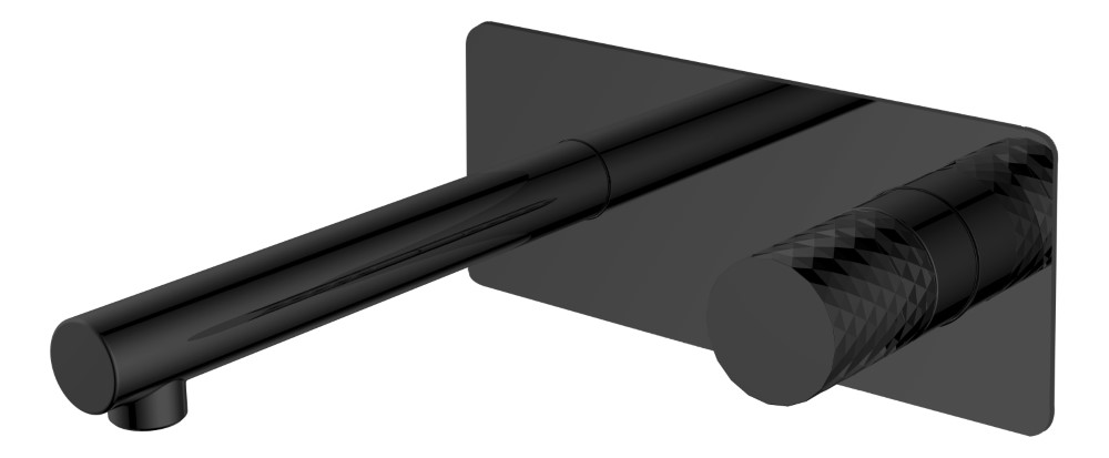 Встраиваемый cмеситель для раковины Boheme Stick 125-BB (чёрный матовый)