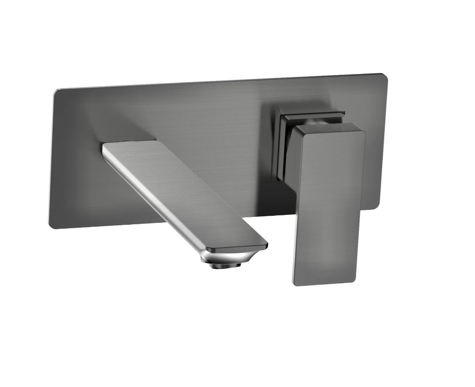 Встраиваемый смеситель для раковины AQUAme Savona AQM6815GM (металл шлифованный)