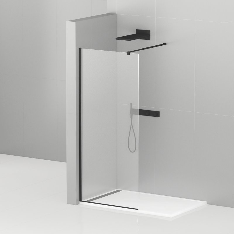 Душевая перегородка LIBERTA-L-1-TB-105-C-NERO 1050*1950 мм (чёрный матовый/прозрачное)