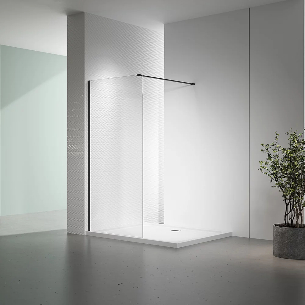 Душевая перегородка Veconi Korato KR72B-100-01-C7 1000*2000 мм (чёрный матовый/прозрачное)