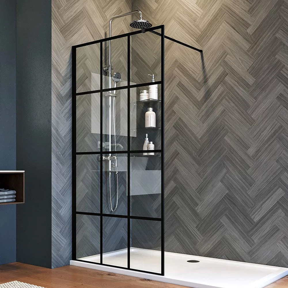 Душевая перегородка Veconi Korato KR80-70-01-C8 700*2000 мм (чёрный матовый/прозрачное)
