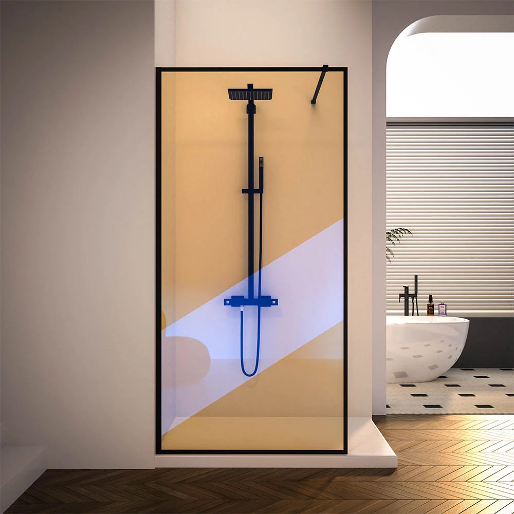 Душевая перегородка Veconi Korato KR81BC-80-09-C8 800*2000 мм (чёрный матовый/хамелеон)