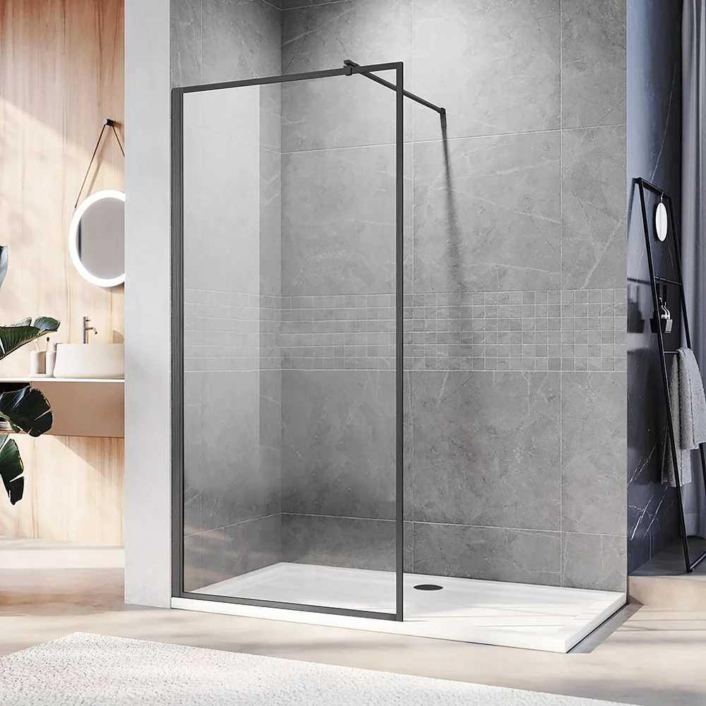 Душевая перегородка Veconi Korato KR81GR-120-01-C8 1200*2000 мм (брашированный графит/прозрачное)