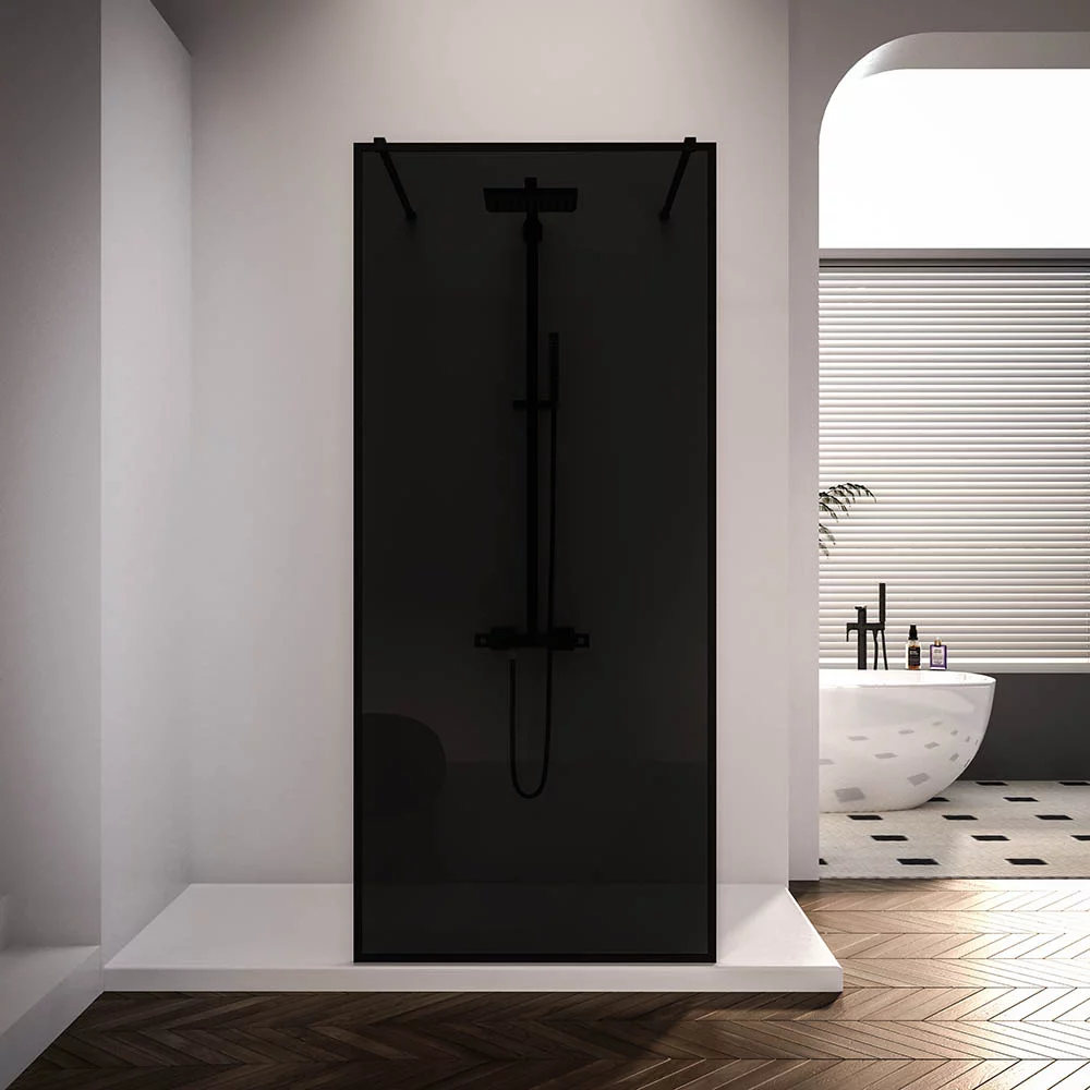 Душевая перегородка Veconi Korato KR90BB-110-11-C4 1100*2000 мм (чёрный матовый/чёрное)
