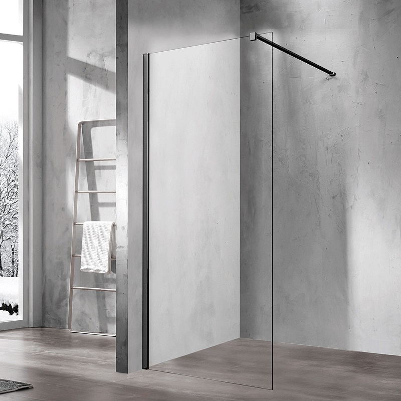 Душевая перегородка Vincea Walk-In VSW-1H800CLB 800*2000 мм (черный/прозрачное)