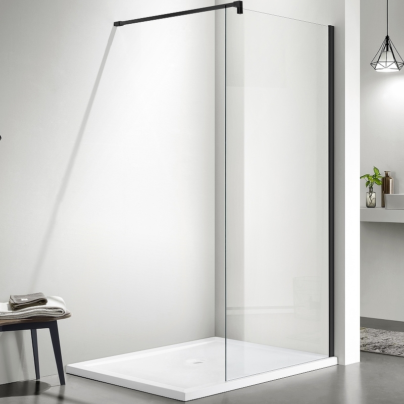 Душевая перегородка Aquatek Walk in AQ WIW 10020BL 1000*2000 мм (чёрный/прозрачное)