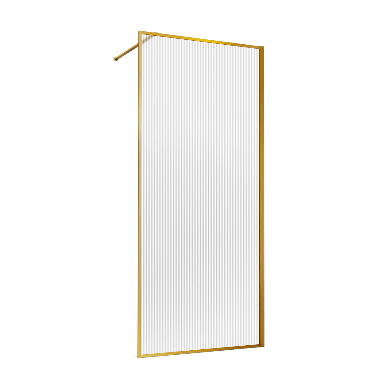 Душевая перегородка Vincea Walk-In HP Art VSW-1HP100FLBG 1000*2000 мм (золото брашированное/рифленое)