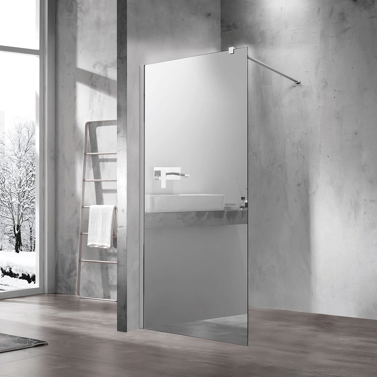 Душевая перегородка Vincea Walk-In VSW-1H100MR 1000*2000 мм (хром/зеркальное)