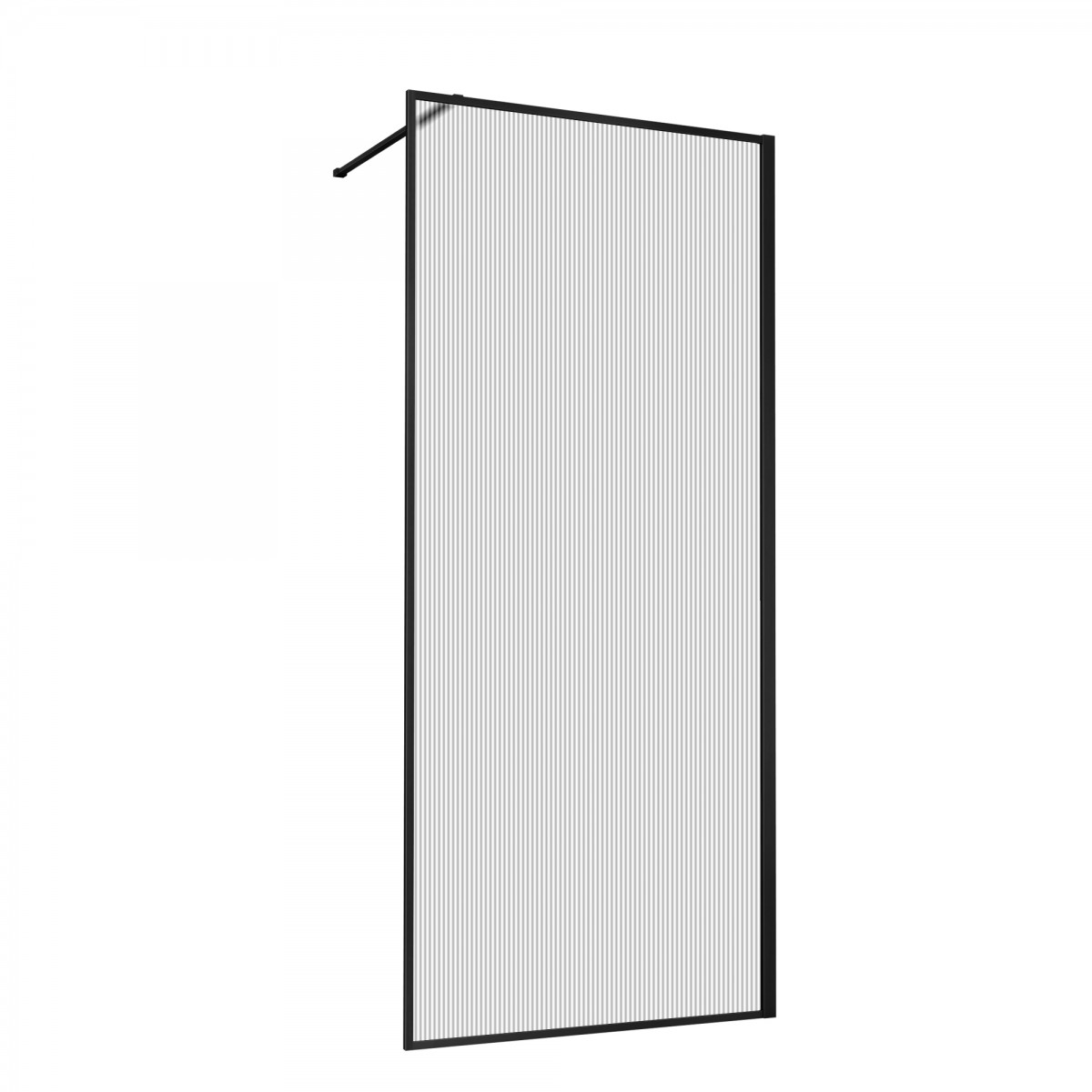 Душевая перегородка Vincea Walk-In HP Art VSW-1HP100FLB 1000*2000 мм (черный матовый/рифленое)