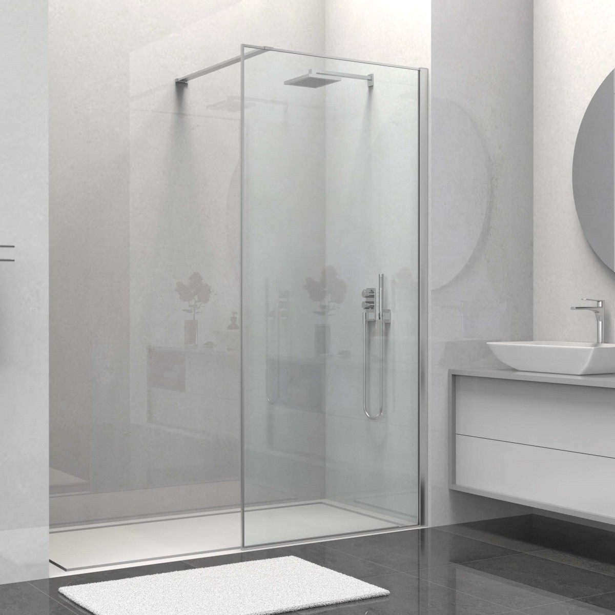 Душевая перегородка Vincea Walk-In HS VSW-1HS800CL 800*2000 мм (хром/прозрачное)