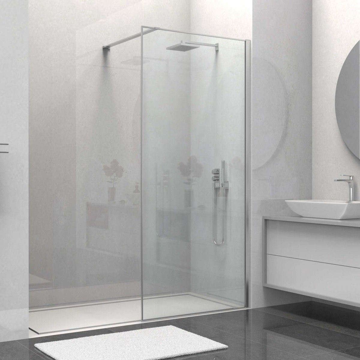 Душевая перегородка Vincea Walk-In HS VSW-1HS100CL 1000*2000 мм (хром/прозрачное)