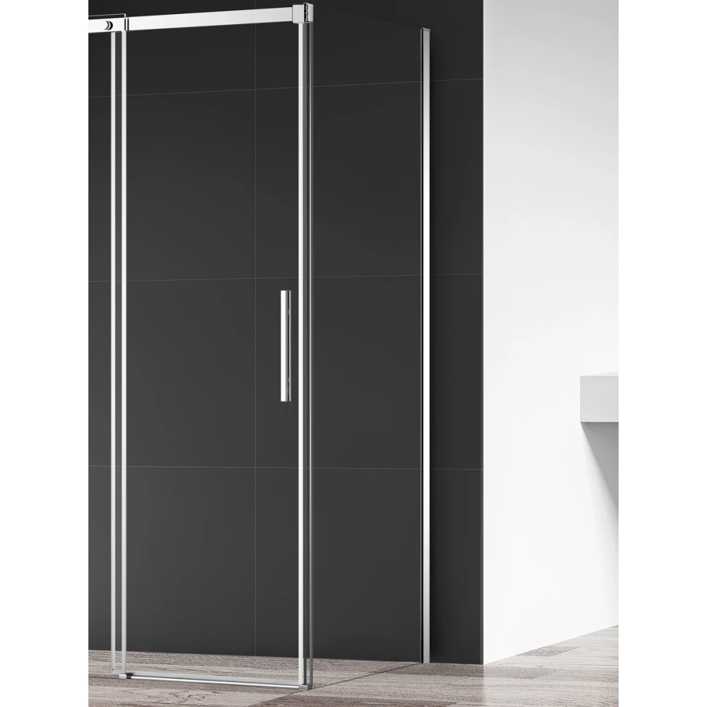 Душевая перегородка AQUAme AQM4804 800*1950 мм (хром/прозрачное)