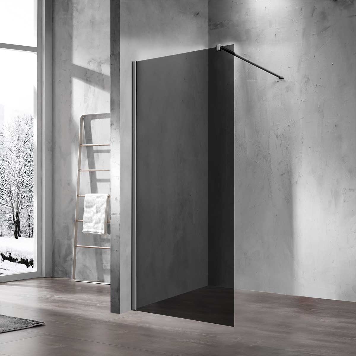 Душевая перегородка Vincea Walk-In VSW-1H120CGGM 1200*2000 мм (вороненая сталь/тонированное)
