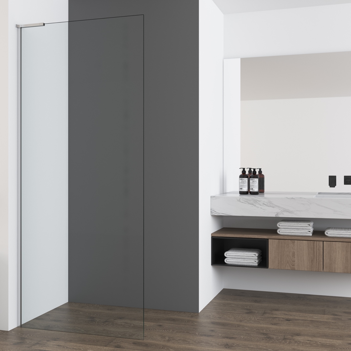 Душевая перегородка Vincea Walk-In VSW-7HA700CL 700*2000 мм (хром/прозрачное)