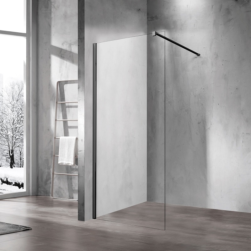Душевая перегородка Vincea Walk-In VSW-1H110CLB 1100*2000 мм (черный/прозрачное)