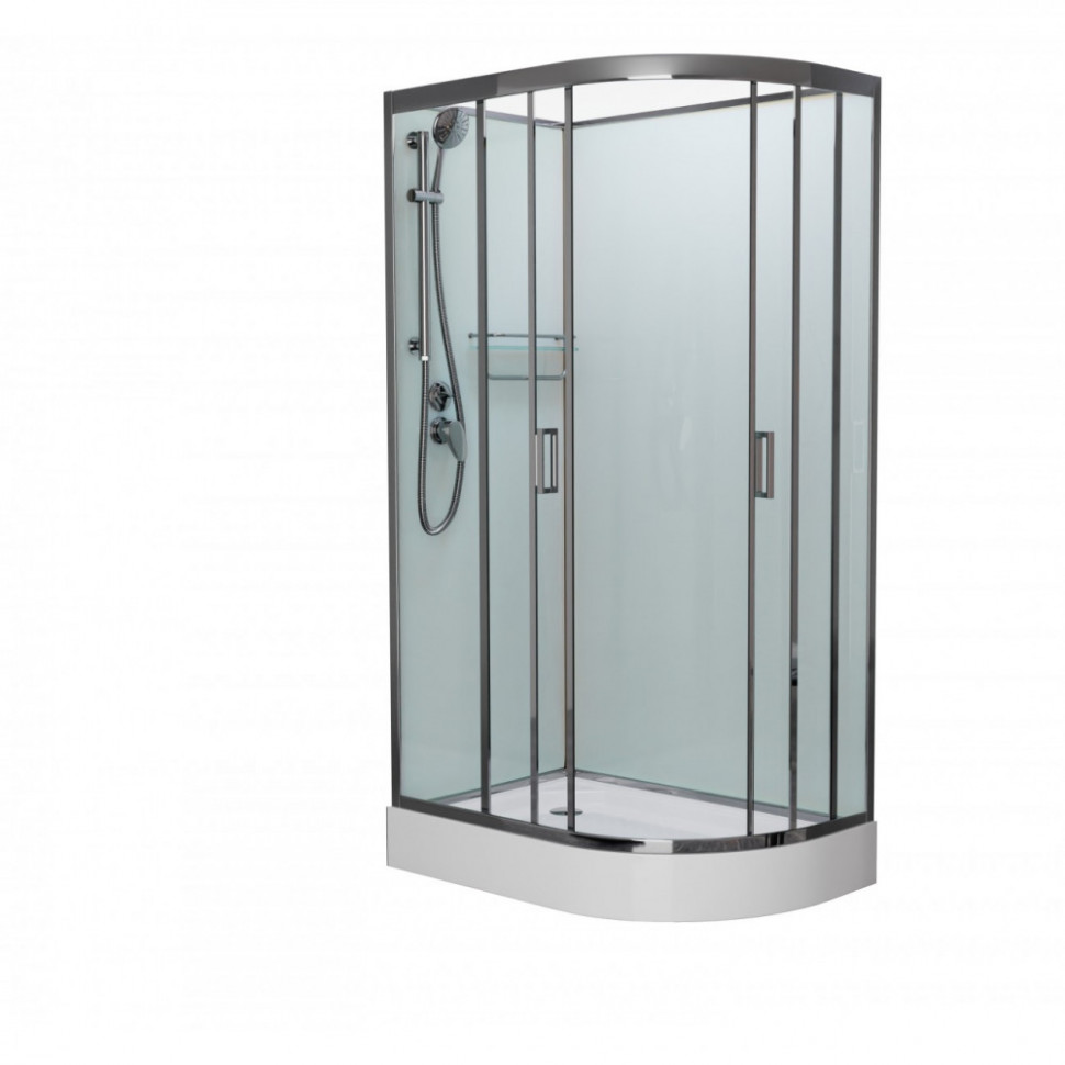 Душевая кабина Frank F412L 1200*800 мм без крыши (хром/прозрачное) L