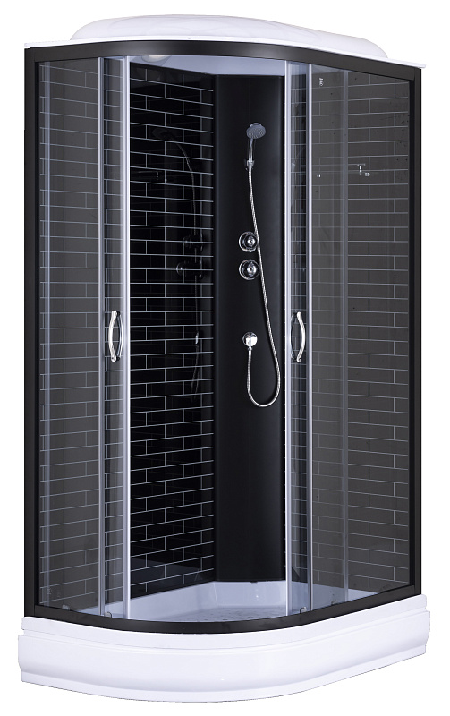 Душевая кабина Loranto CS-66120-20R GB 120 1200*800 мм (чёрный/тонированное) R