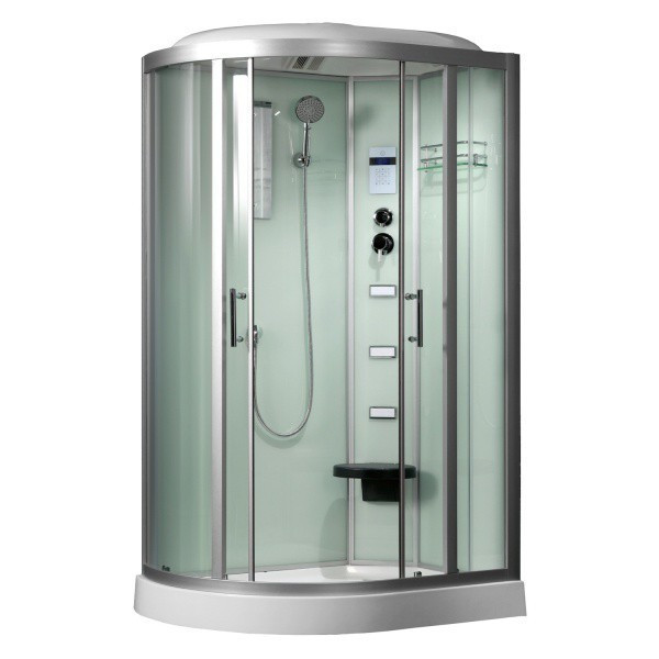 Душевая кабина Frank F610L 1200*800 мм с гидромассажем (белый/прозрачное) L
