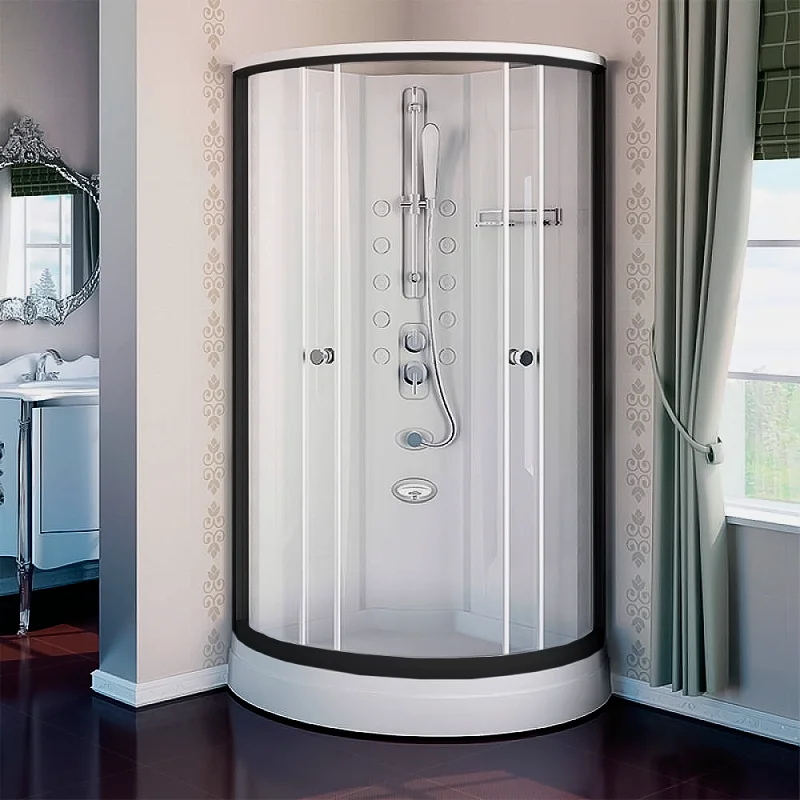 Душевая кабина Radomir Паола 1-00-6-0-0-0580 1030*1030 мм (чёрный/прозрачное)