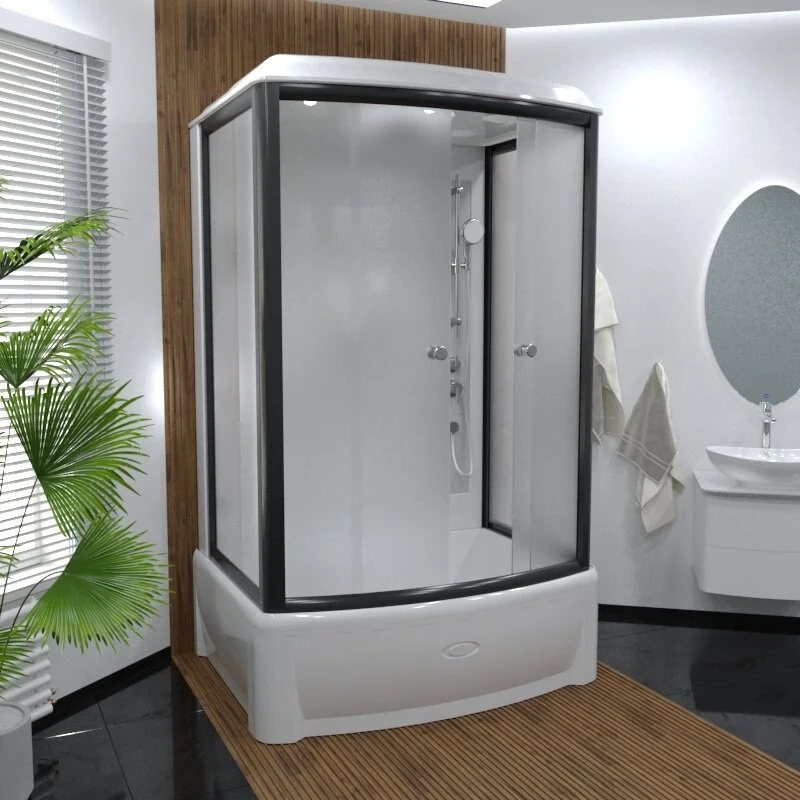 Душевая кабина Radomir Диана 2 1-05-6-0-0-0611 1390*1080 мм (чёрный/матовое)