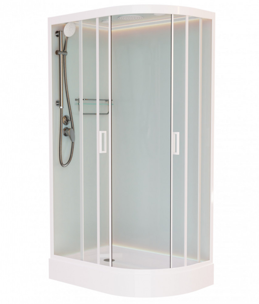 Душевая кабина Frank F412L 1200*800 мм (белый/прозрачное) L
