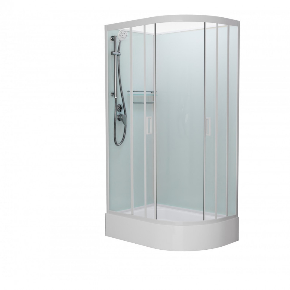 Душевая кабина Frank F412/1L М 1200*800 мм без крыши (белый/матовое) L
