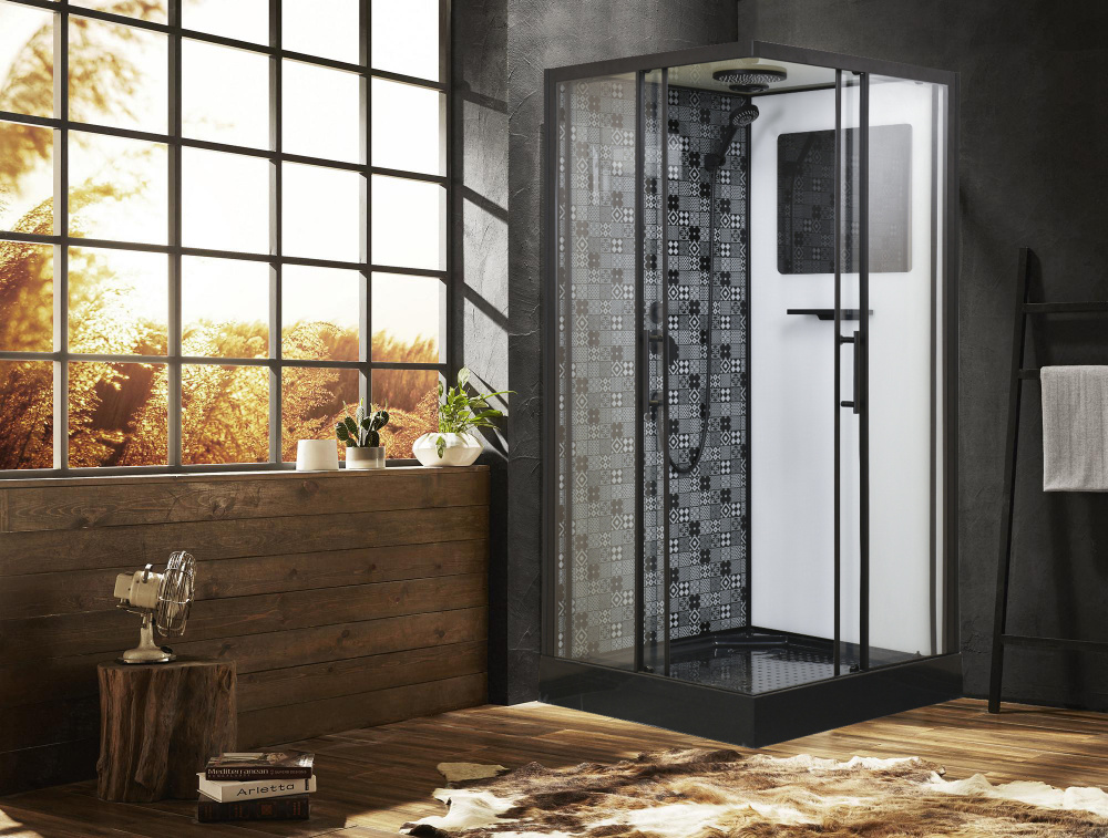Душевая кабина Esbano ESB-90CKR 900*900 мм (чёрный матовый/прозрачное)