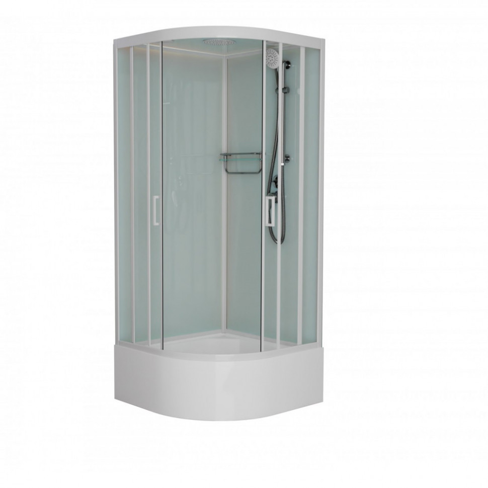 Душевая кабина Frank F409/2 М 900*900 мм (белый/матовое)