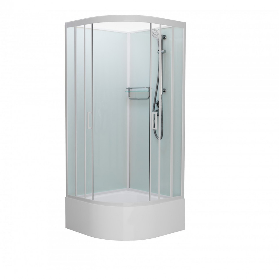 Душевая кабина Frank F409/2 М 900*900 мм без крыши (белый/матовое)