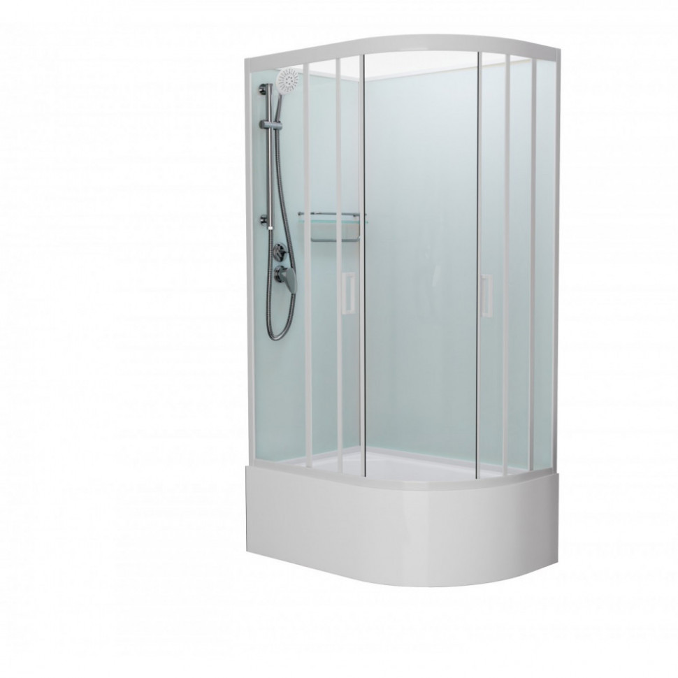 Душевая кабина Frank F412/2L 1200*800 мм без крыши (белый/прозрачное) L