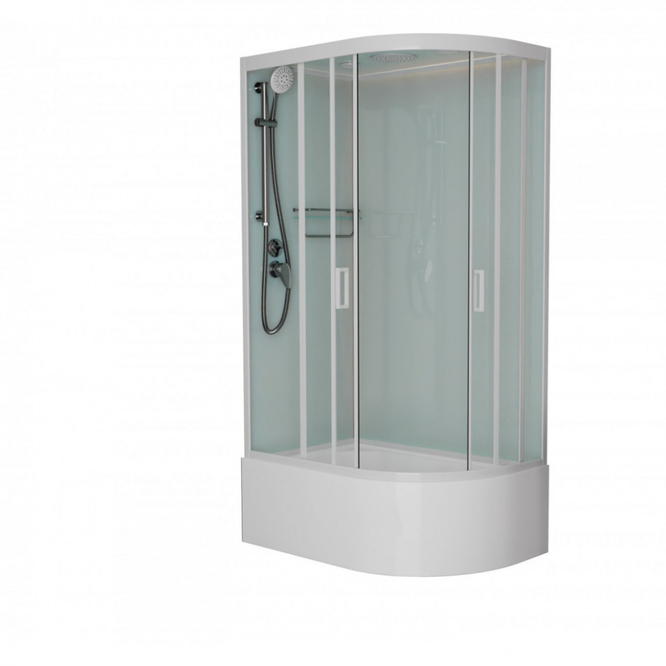 Душевая кабина Frank F412/2L 1200*800 мм (белый/прозрачное) L