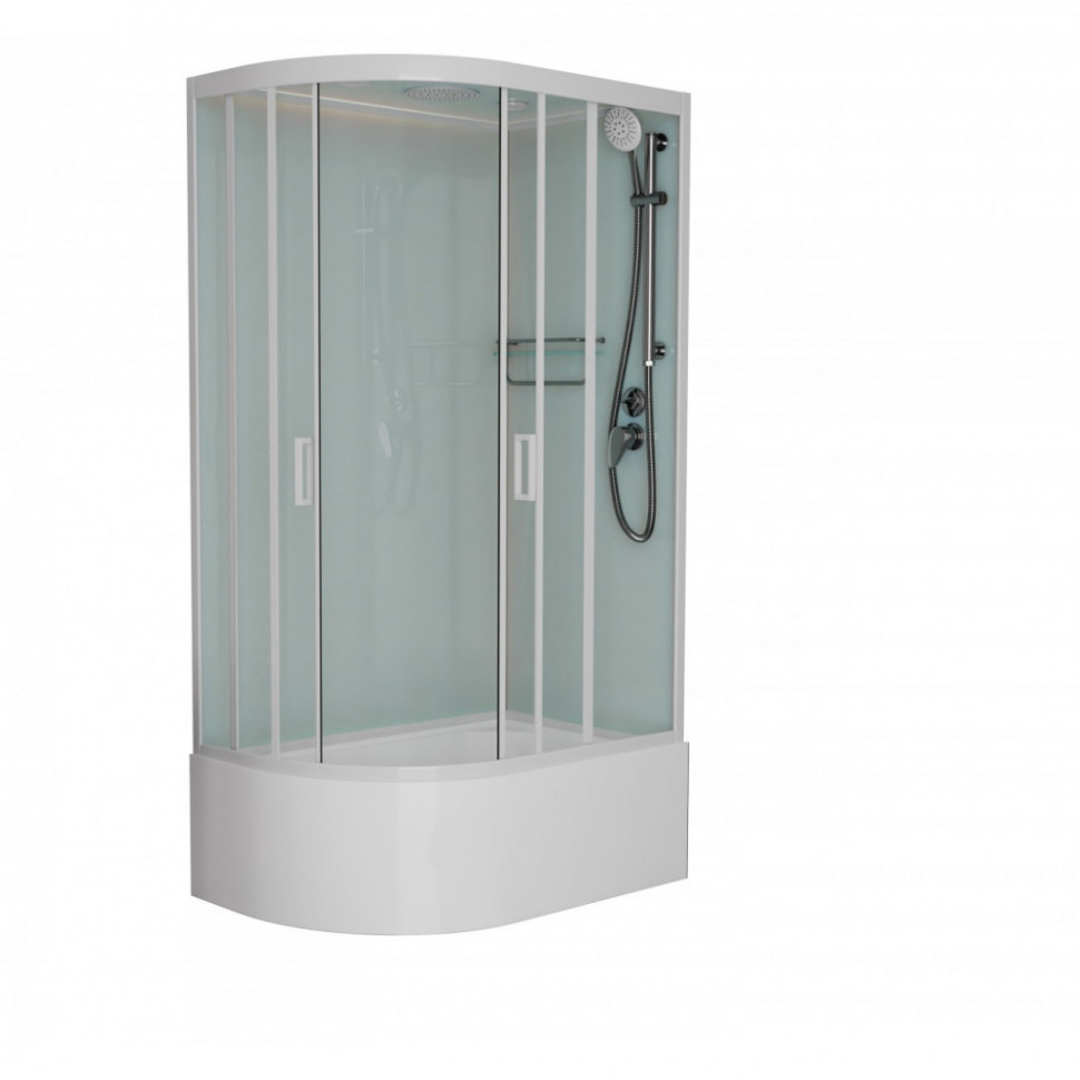 Душевая кабина Frank F412/2R М 1200*800 мм (белый/матовое) R