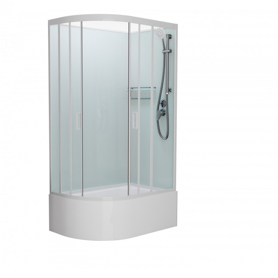 Душевая кабина Frank F412/2R М 1200*800 мм без крыши (белый/матовое) R
