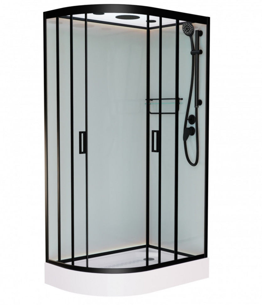 Душевая кабина Frank F411R 1100*800 мм (чёрный/прозрачное) R