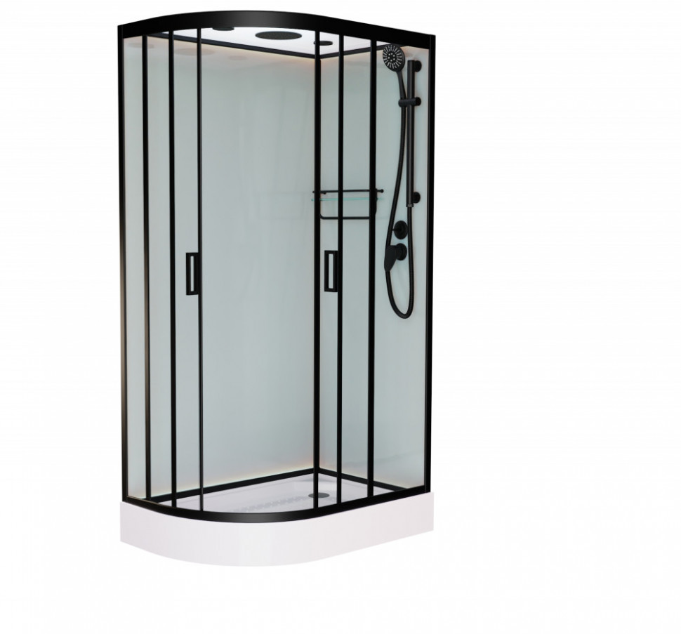 Душевая кабина Frank F412R 1200*800 мм (чёрный/прозрачное) R