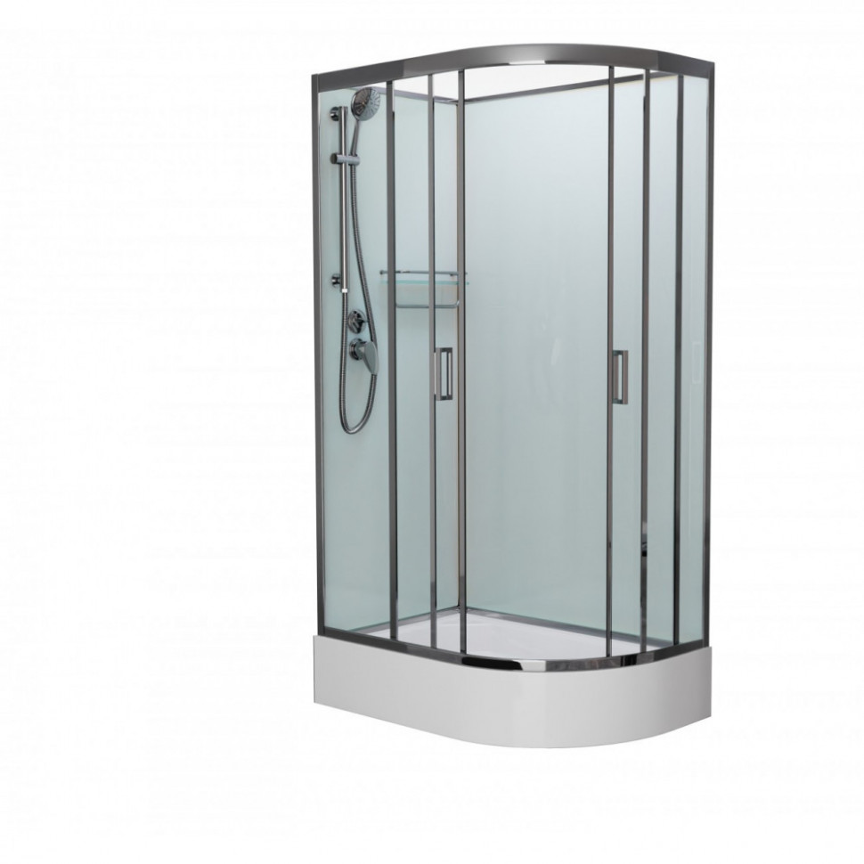 Душевая кабина Frank F412/1L 1200*800 мм без крыши (хром/прозрачное) L