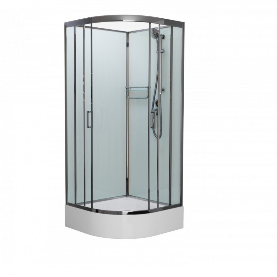 Душевая кабина Frank F409/1 М 900*900 мм без крыши (хром/матовое)
