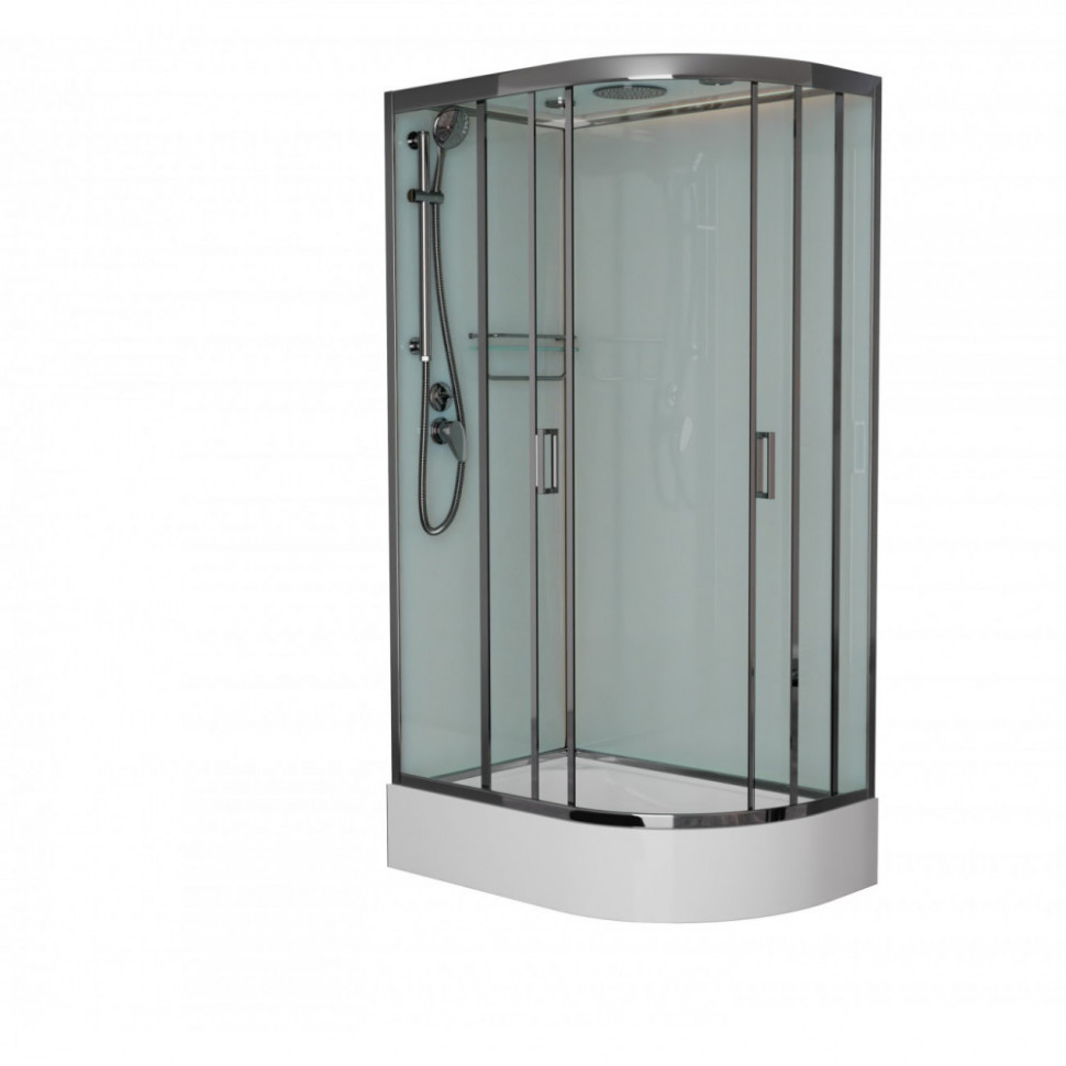 Душевая кабина Frank F412/1L М 1200*800 мм (хром/матовое) L