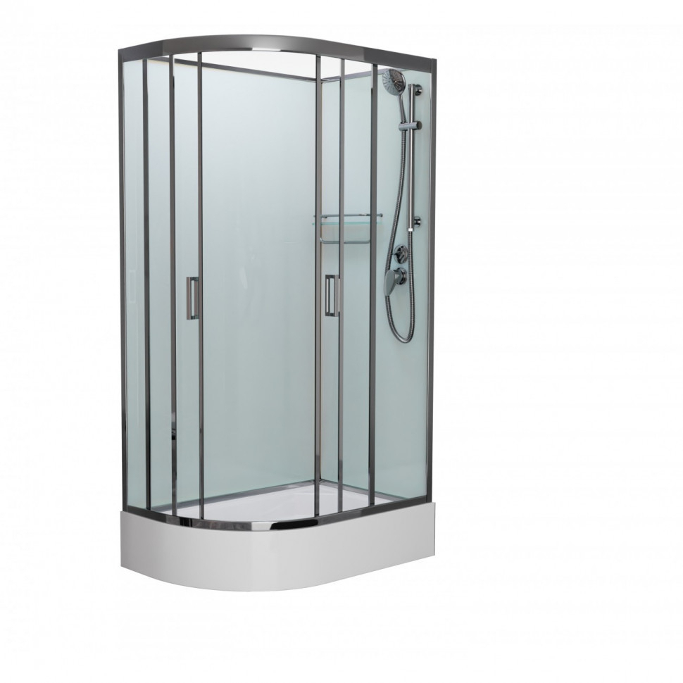 Душевая кабина Frank F412/1R М 1200*800 мм без крыши (хром/матовое) R
