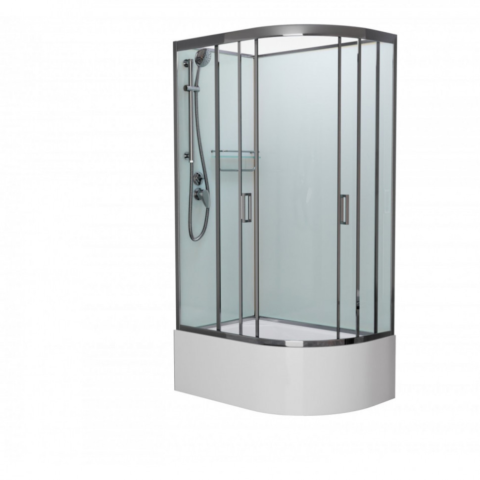 Душевая кабина Frank F412/2L 1200*800 мм без крыши (хром/прозрачное) L