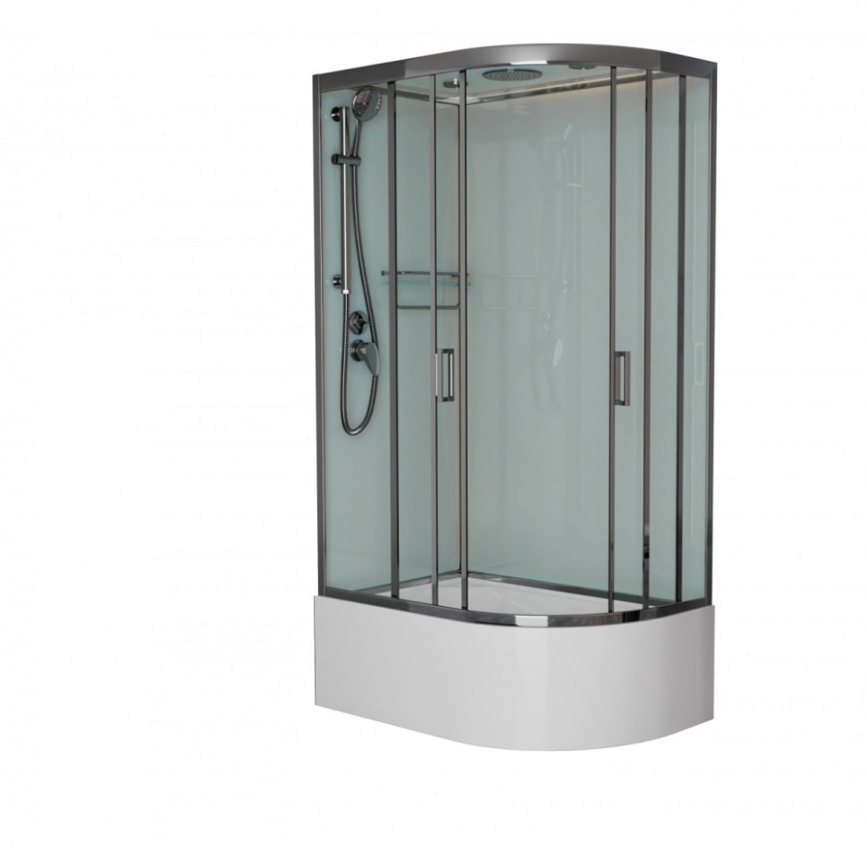Душевая кабина Frank F412/2L М 1200*800 мм (хром/матовое) L