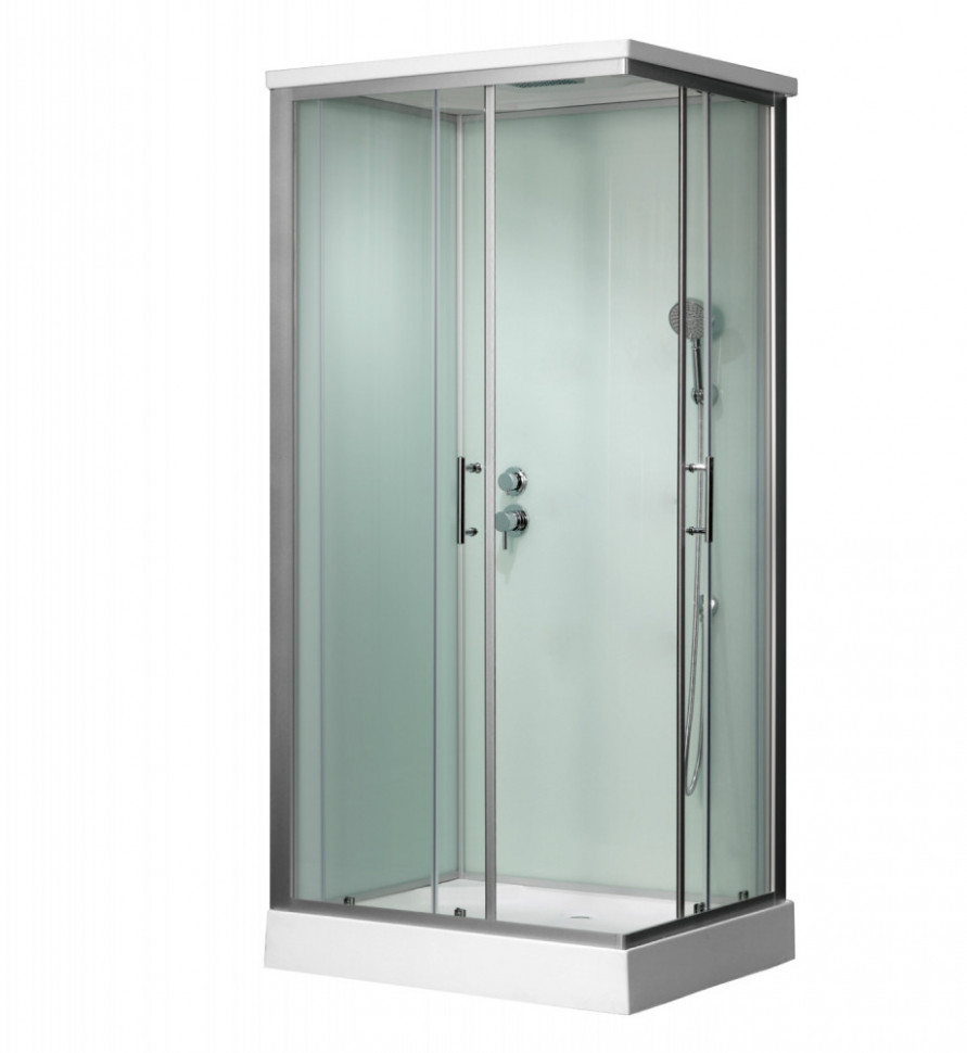 Душевая кабина Frank F900 L/R 1000*700 мм с гидромассажем (хром/прозрачное)
