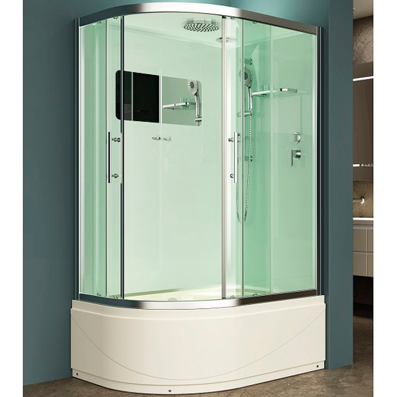 Душевая кабина Esbano Elegancia ESKB129CRBR 1200*900 мм (хром матовый/рифлёное) R