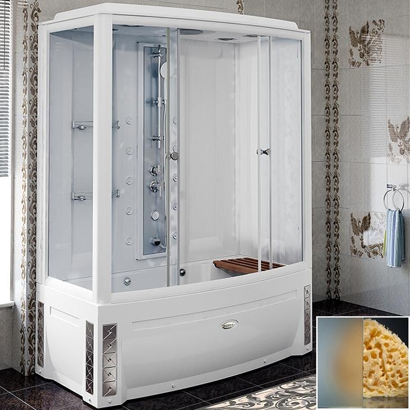 Душевая кабина Radomir Элис 1 1-04-1-2-4-0951 1680*850 мм с баней и гидромассажем (белый/матовое) R